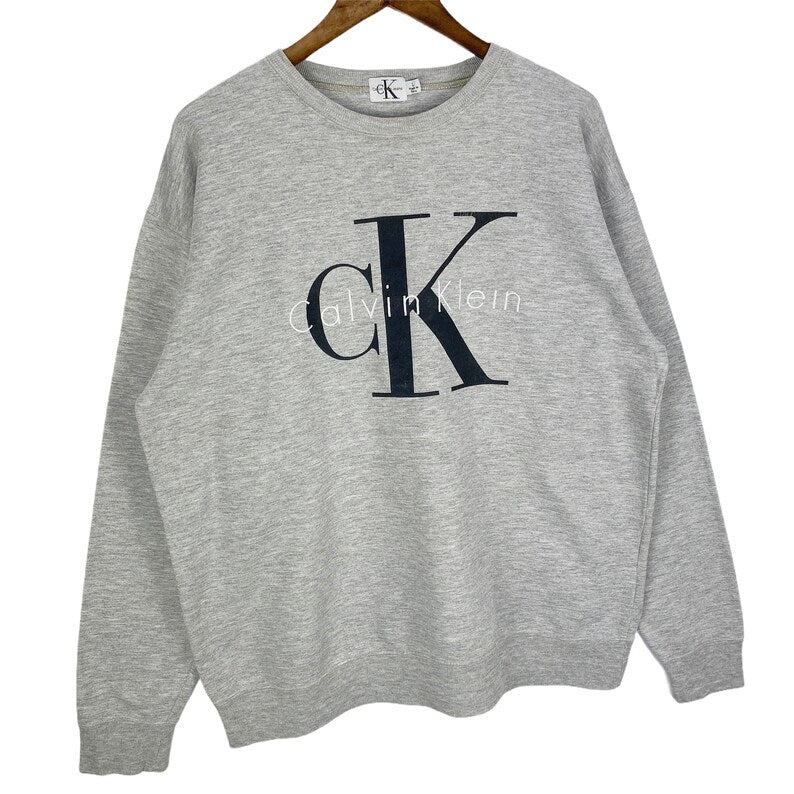 CLEVIN KLEIN Men's Relaxed Fit French Terry Logo Sweatshirt