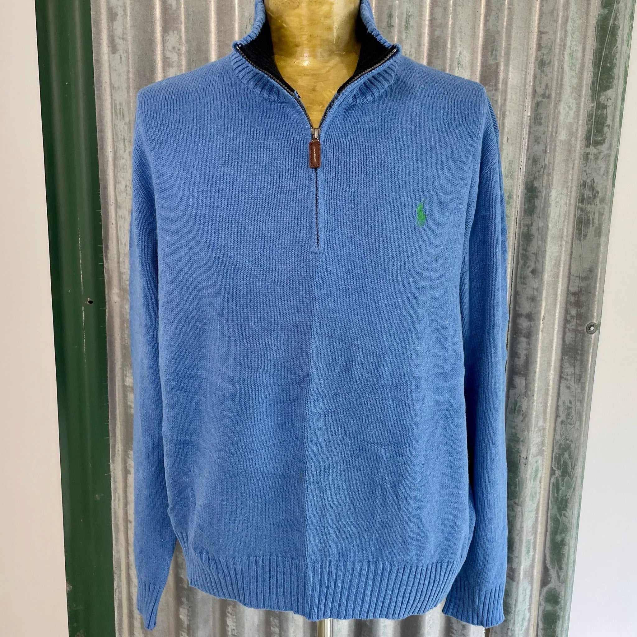 1990 VINTAGE POLO RALPH LAUREN MEN’S QUARTER-ZIP SWEATE