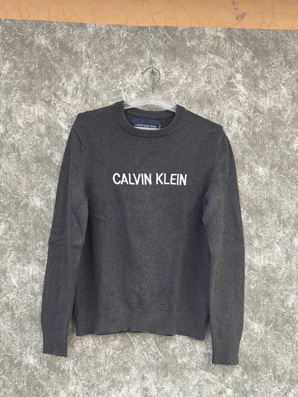 CLEVIN KLEIN  Men's Relaxed Fit French Terry Logo Sweatshirt