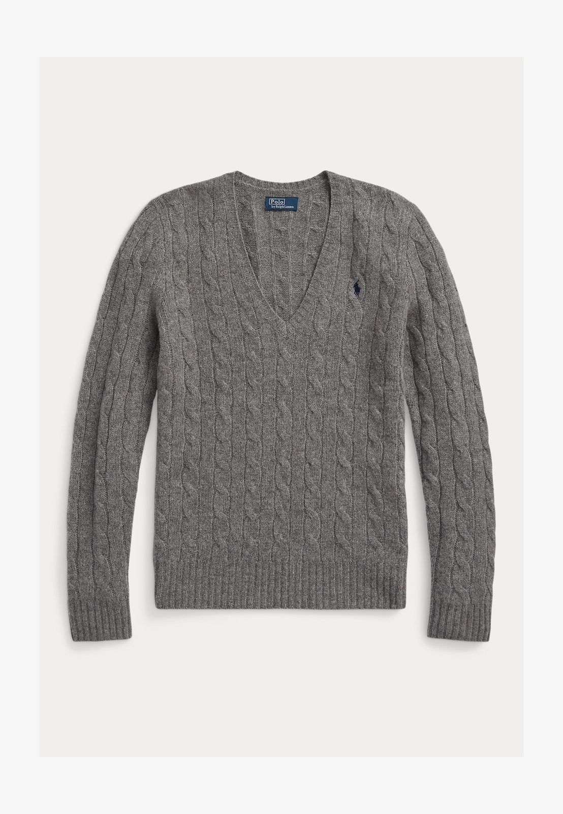 Relaxed Fit Cable Cashmere Jumper