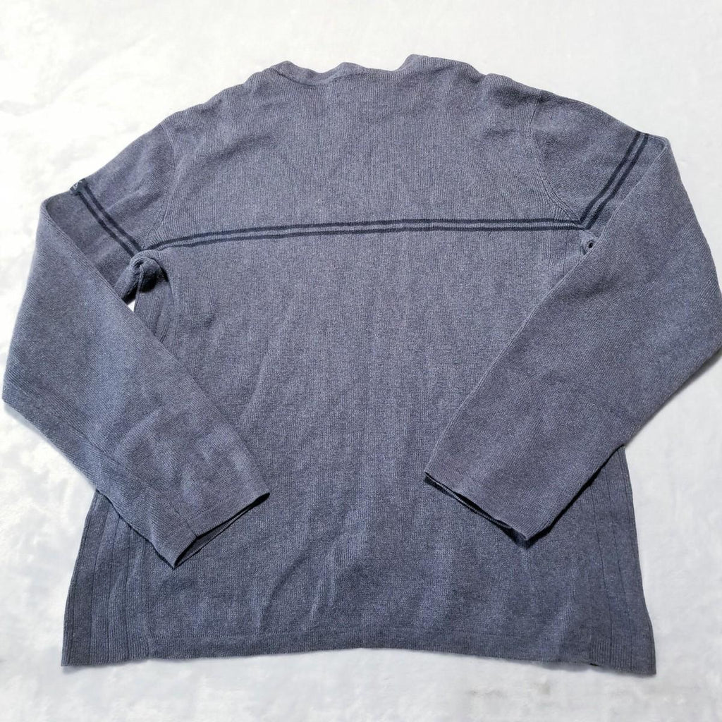 Calvin Klein Sweater Knit Gray Stripe