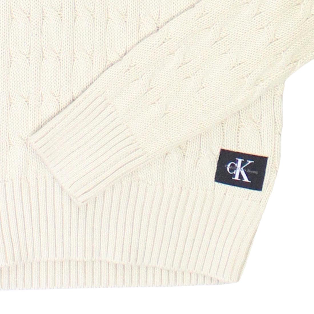 Calvin Klein Cream Cable Knit Jumper