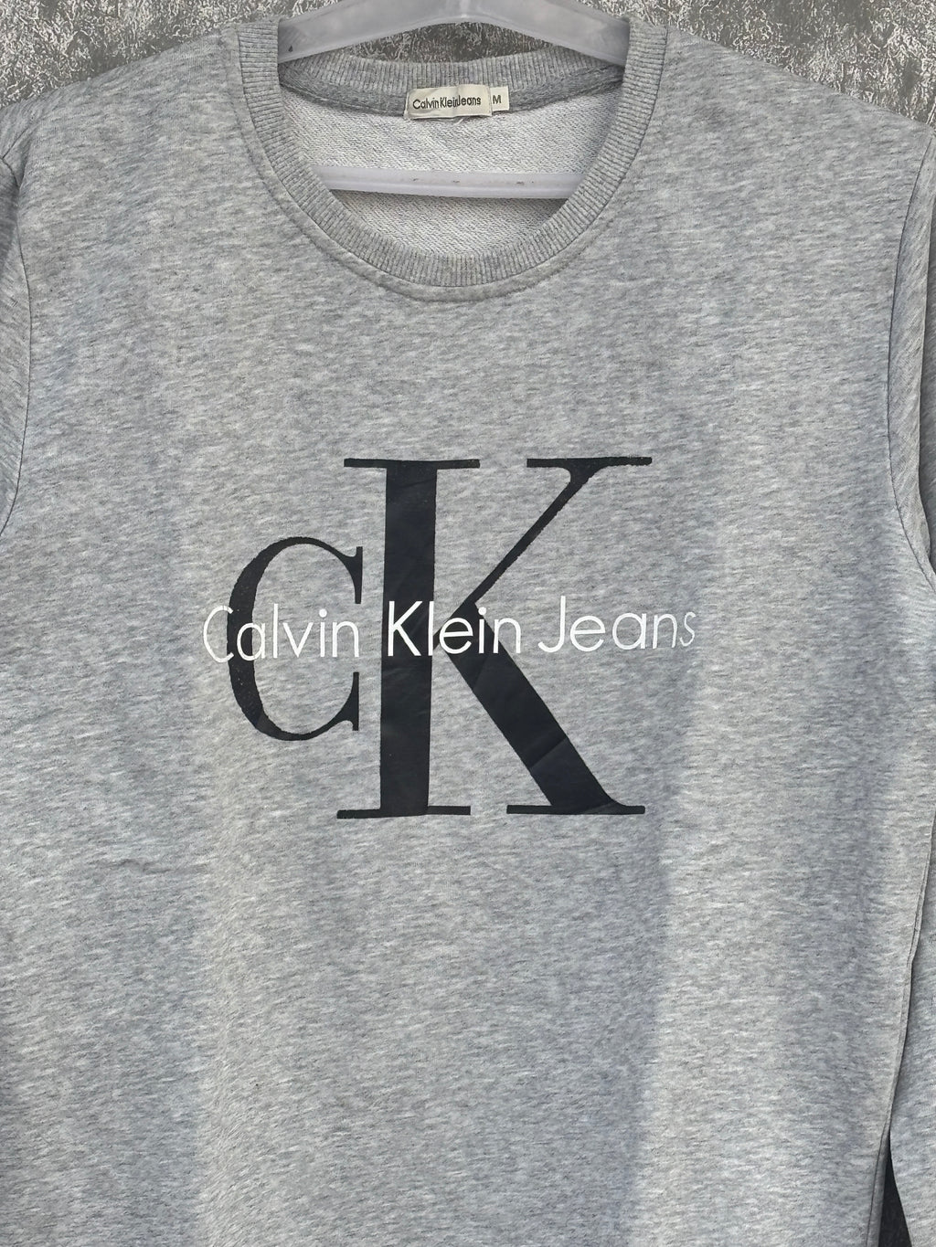 CLEVIN KLEIN Men's Relaxed Fit French Terry Logo Sweatshirt