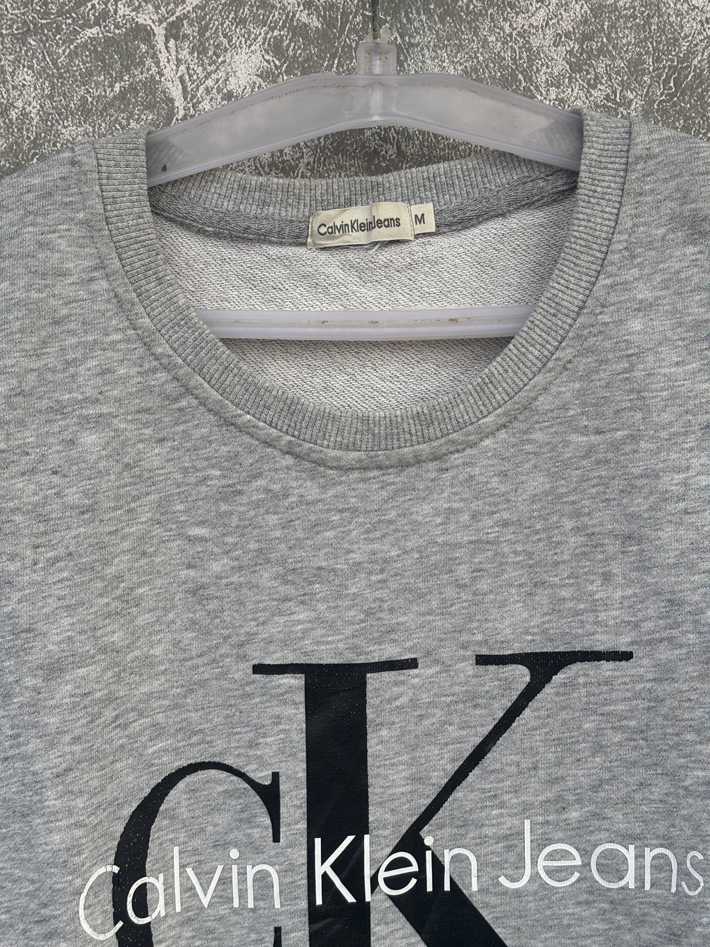 CLEVIN KLEIN Men's Relaxed Fit French Terry Logo Sweatshirt