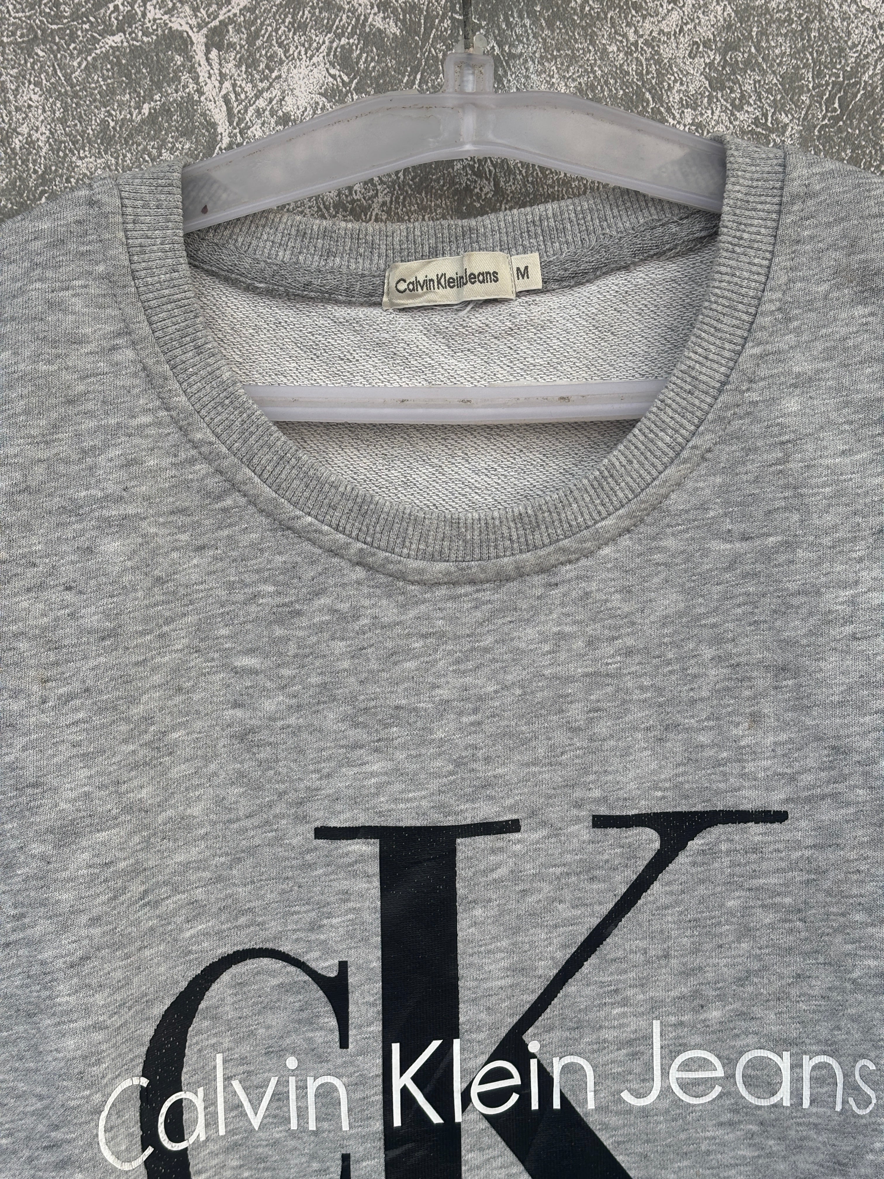 CLEVIN KLEIN Men's Relaxed Fit French Terry Logo Sweatshirt