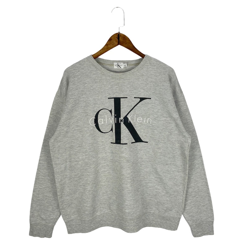 CLEVIN KLEIN Men's Relaxed Fit French Terry Logo Sweatshirt