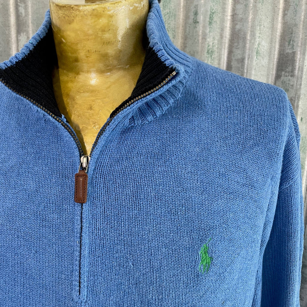 1990 VINTAGE POLO RALPH LAUREN MEN’S QUARTER-ZIP SWEATE