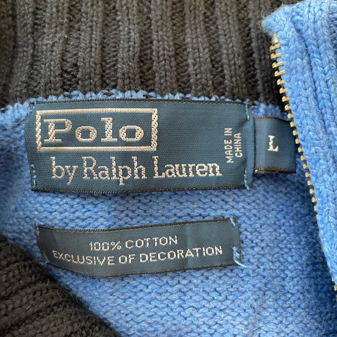 1990 VINTAGE POLO RALPH LAUREN MEN’S QUARTER-ZIP SWEATE