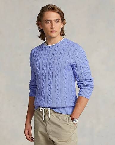 POLO Ralph Lauren Men's Cable-Knit Cotten Jumper