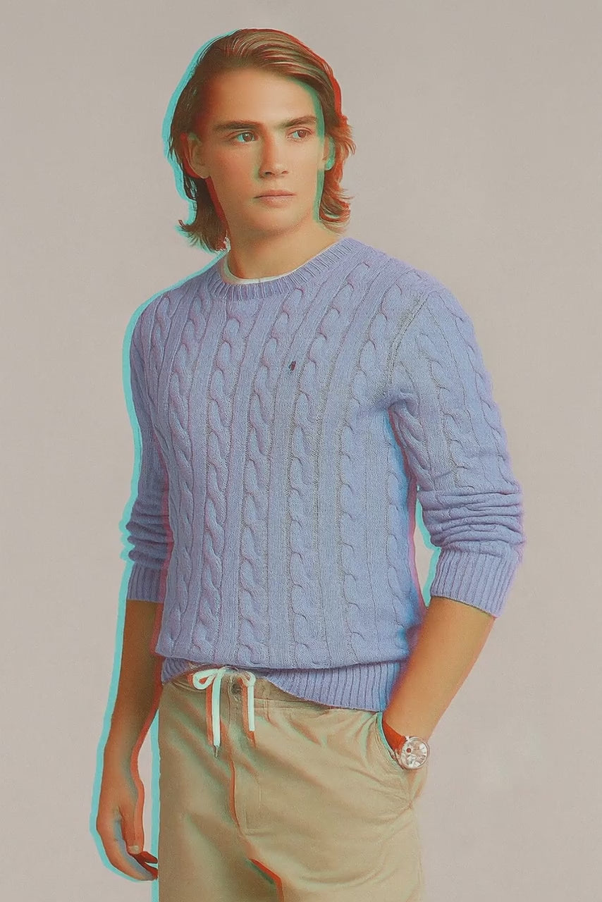 POLO Ralph Lauren Men's Cable-Knit Cotten Jumper